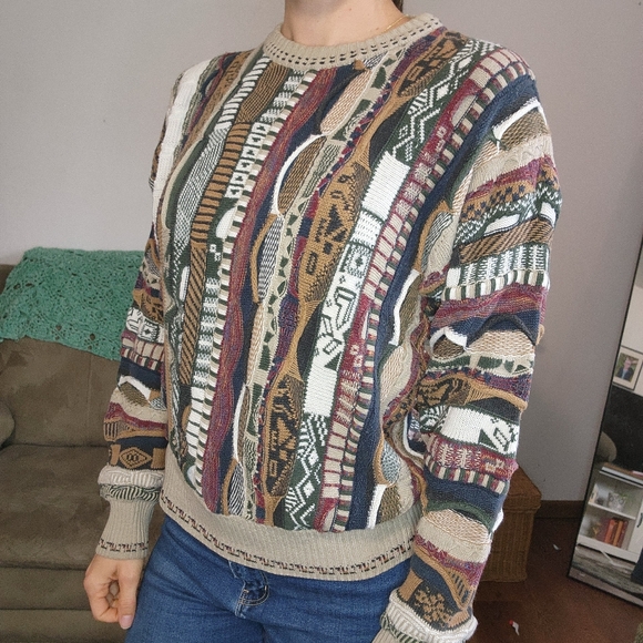 Marconi Knit Long Sleeve Crew Neck Sweater Size Medium - Picture 3 of 6